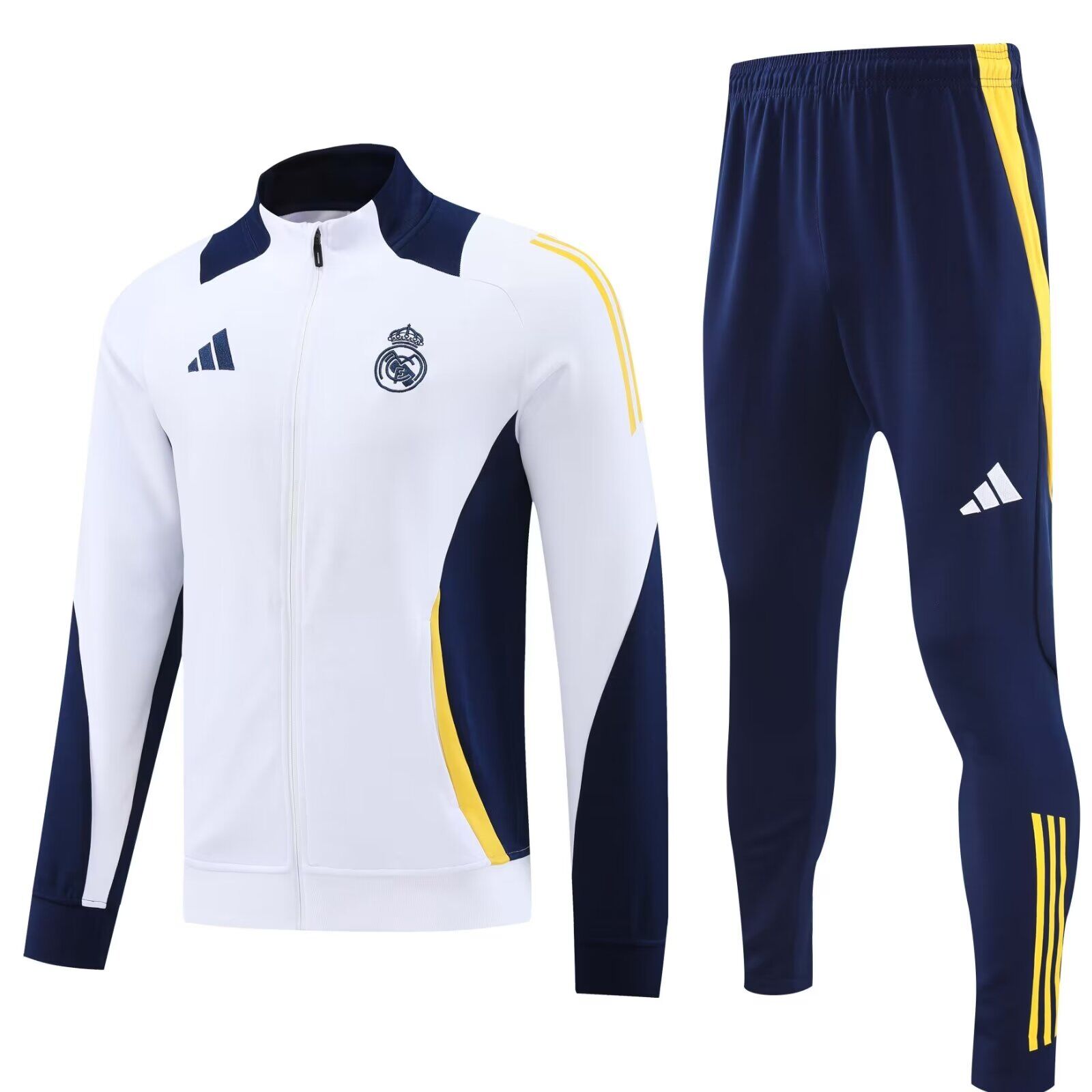 AAA Quality Real Madrid 24/25 Tracksuit - White/Navy Blue
